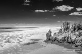 Winter landscape at the Sea Stack, black & white