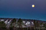 Setting full moon over Christie Mountain