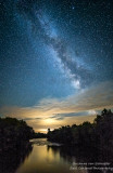 Milky Way with golden clouds