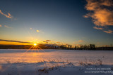 Winter sunset over Christie Mountain