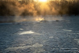 Chippewa River at sunrise, at -18F