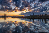 Perfect reflections with the setting sun