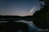 Comet Neowise at a lake in the Blue Hills, WI 2