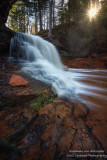 Lost Creek falls and sun