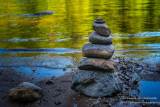 Rock cairn at the Flambeau river