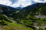Looking down White Lakes Valley (Dolina Bielych plies) from  Medodolsk Ridge, Tatra NP