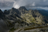 Looking towards Swinica 2301m from Zadni Granat Peak descent, Tatra NP