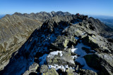 Looking eastwards from the summit of Hruby Peak 2428m, Tatra NP