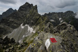 Looking towards Niznie Rysy from the summit of Zabi Szczyt Wyzni