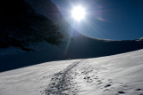 Laveciau glacier on Grand Paradiso ascend