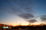 Sunset Moon And Clouds