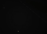Jupiter and Saturn with Space Station Flyby