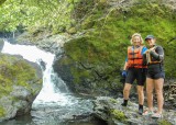 Caroline and Emma at American Creek Falls