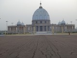 The Basilica of Notre Dame de la Paix in Yamoussoukro; they say it is even wider than St. Peters in the Vatican.