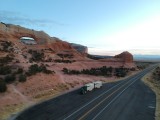 Taking a break next to Wilsons Arch, close to Moab, UT