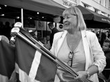Lady with flags