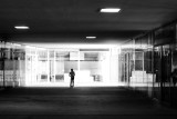 People in town - silhouettes