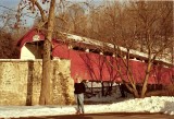 Snow and covered bridge, Pennsylvania,