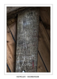 A small poem carved in one of the beams.
