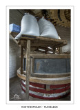 Wheat waiting to be emptied in the feeder