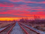 Two Rail Tracks At Sunrise DSCN39091-6