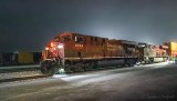 CP 8792 With CP 8955 Behind Westbound At Night 90D18333