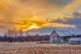 Sun Rising Beyond Old Barn 90D18431-5