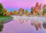 Autumn Misty Kilmarnock Rideau Canal Cut At Sunrise 90D36823