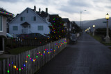Christmas lights along the prom