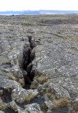 A fissure where the Eurasian and North Atlantic plates are moving apart at 2 cms a year
