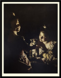 Two Girls Dressing a Kitten by Candlelight, 1768-70