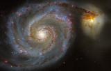 The Whirlpool Galaxy M51 (Messier 51); Hubble Space Telescope