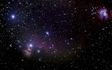 horsehead, flame, and running man nebulae