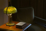 Jay Goulds Study, with lamp by Tiffany,  Lyndhurst Mansion, Tarrytown, New York, 2019