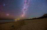 Yamba Beach NSW with the rising Milky Way