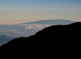The Big Island from Haleakala with Snow on Mauna Kea