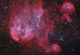 IC 2948 / IC 2944  (Running Chicken Nebula), Gum 39 & Gum 41