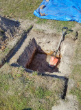 Excavating for the form work