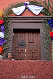 Little Girl looking over ledge