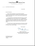 Letter of Appreciation from UN