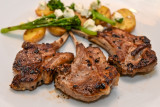 Lamb Chops with Spiced Potatoes and Broccoli