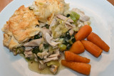 Chicken, Leek and Spinach Pie with Filo Pastry Crust