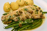 Halibut with Orange and Caper Sauce