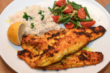 Spicy Sea Bass with Lemon-Ginger Rice