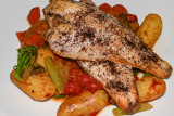 Sumac-Spiced Sea Bream with Middle-Eastern Vegetable Stew