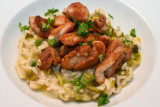 Paprika Chicken with Leek Risotto
