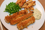 Home-made Fish Fingers and Chips