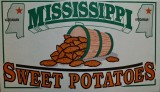 Mississippi Sweet Potatoes box, promoting Vardaman, Miss., Sweet Potato Capital of the World