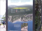 Cleetwood Cove trail sign - I hiked it in just over an hour, including the time spent at the lake (Read the caption)