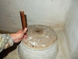 Indian village flour grinder
